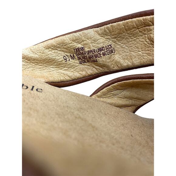 SOFTSPOTS Carmel Leather Wedge Sandals Women's 9.5M Comfort Slide - Picture 3 of 13